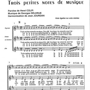 TROIS PETITES NOTES DE MUSIQUE