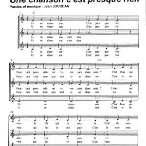 UNE CHANSON C'EST PRESQUE RIEN