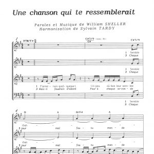 UNE CHANSON QUI TE RESSEMBLERAIT