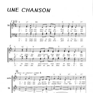 UNE CHANSON