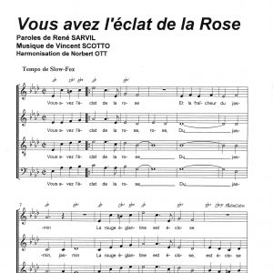 VOUS AVEZ L'ECLAT D'UNE ROSE