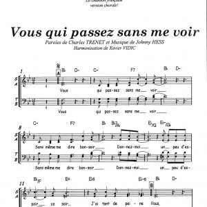 VOUS QUI PASSEZ SANS ME VOIR