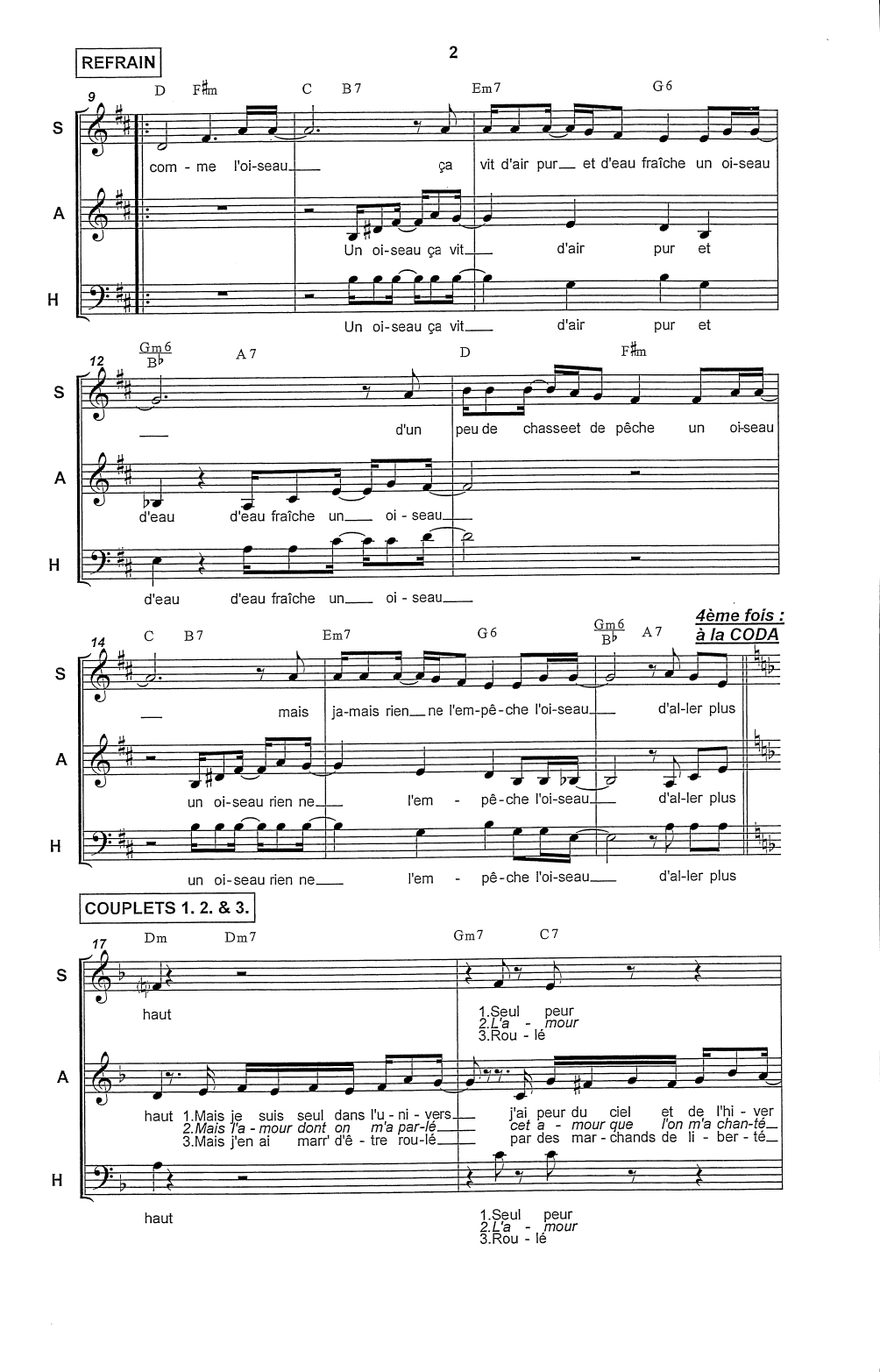 FAIS COMME L'OISEAU – Image 2