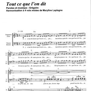 TOUT CE QUE L'ON DIT