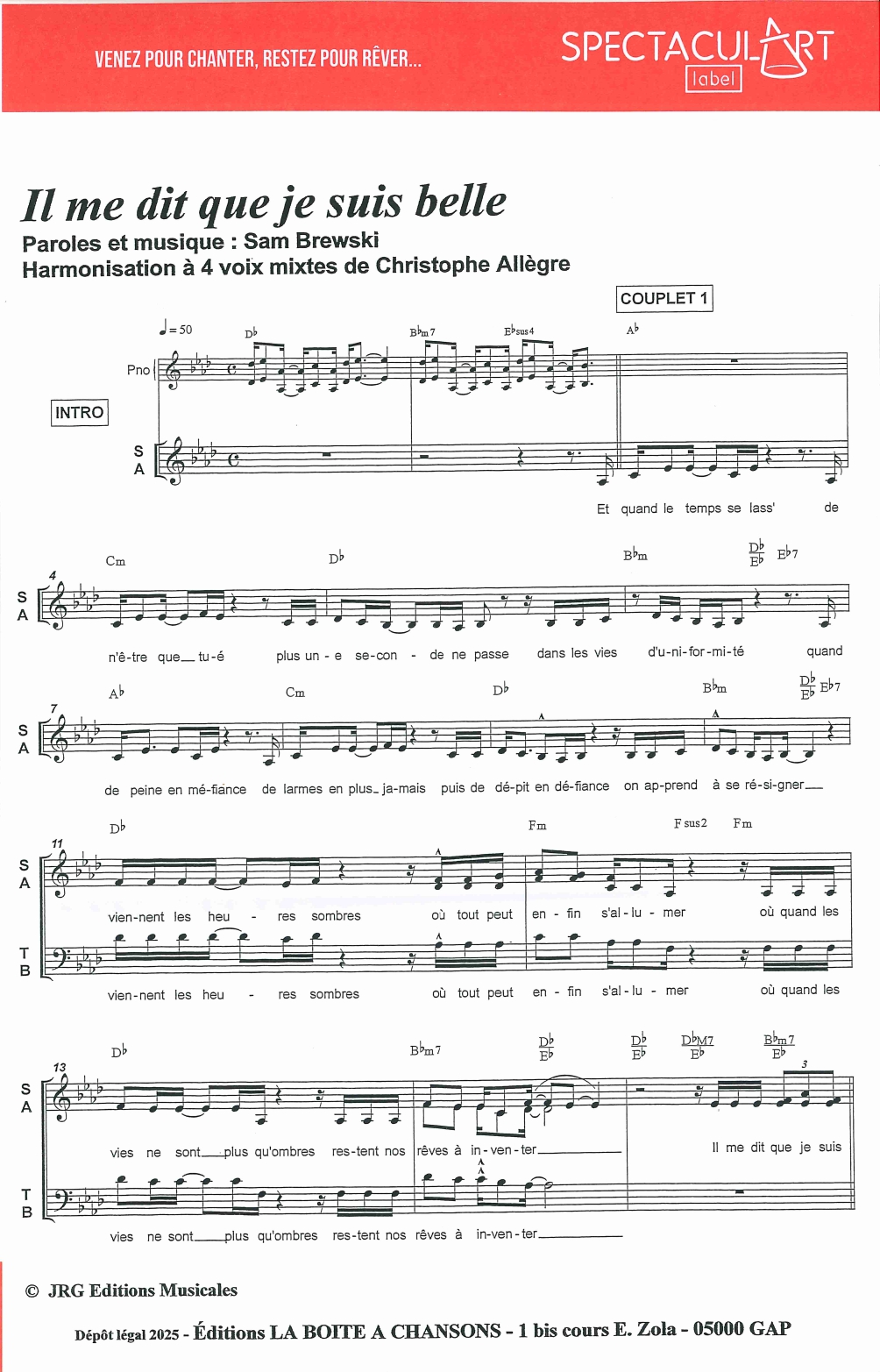 IL ME DIT QUE JE SUIS BELLE