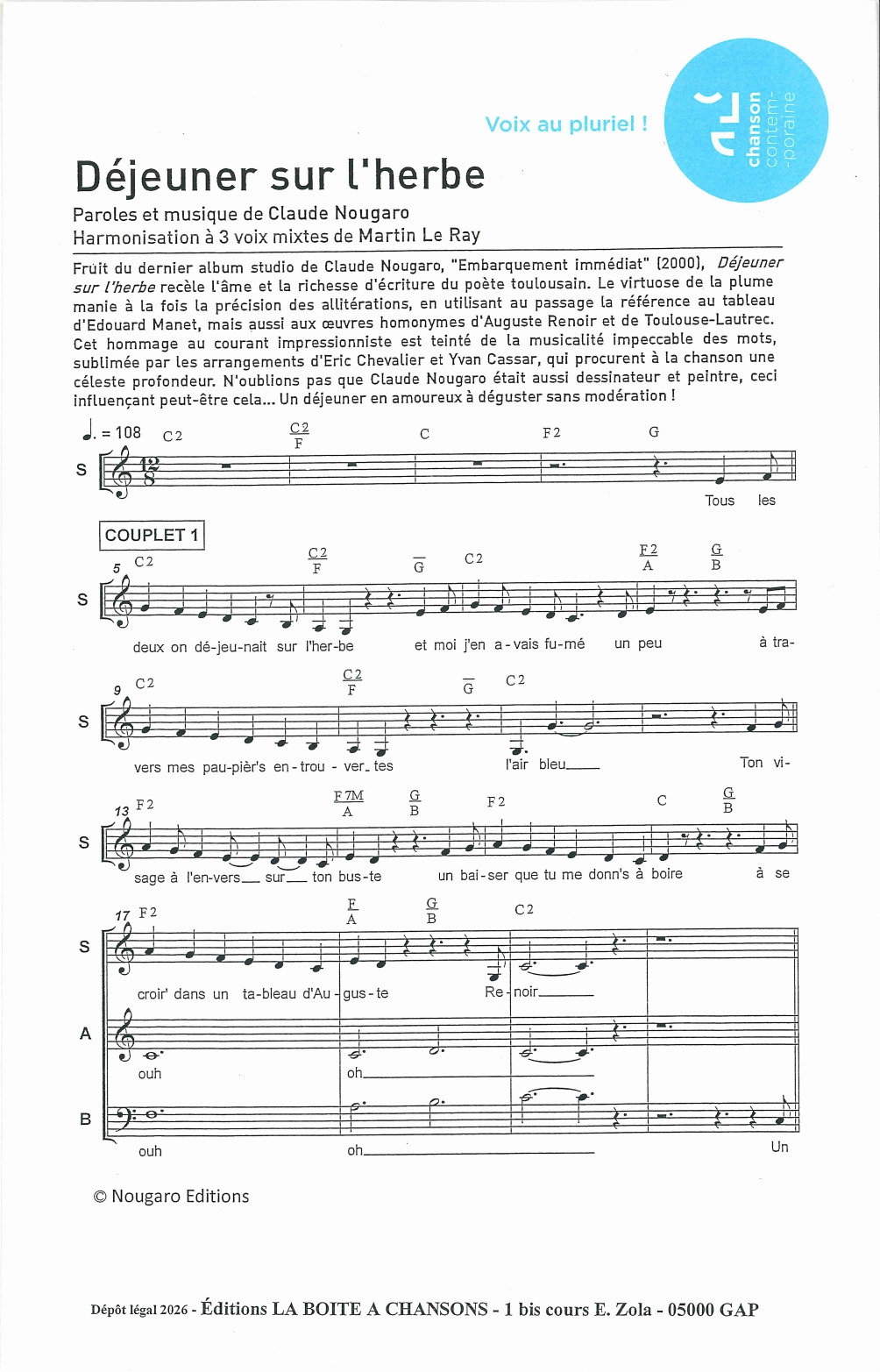 DEJEUNER SUR L'HERBE